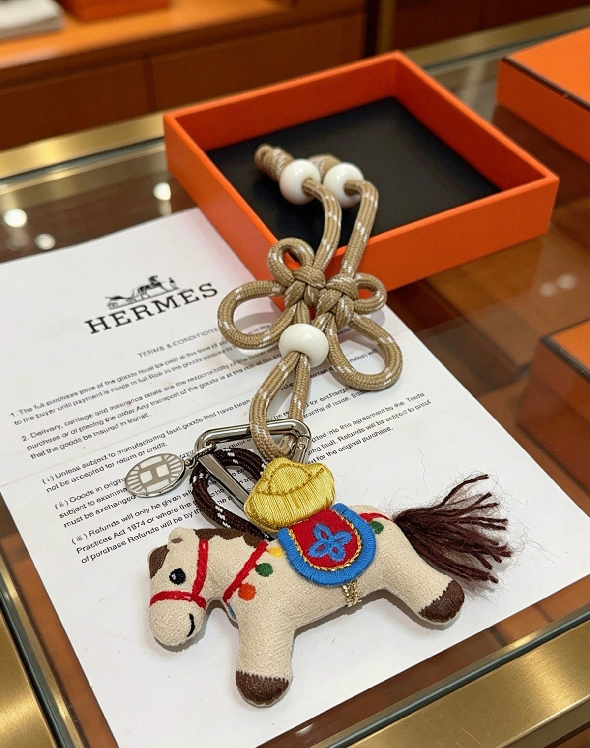 Martin Graham keychain in polished metal-tone – front product view