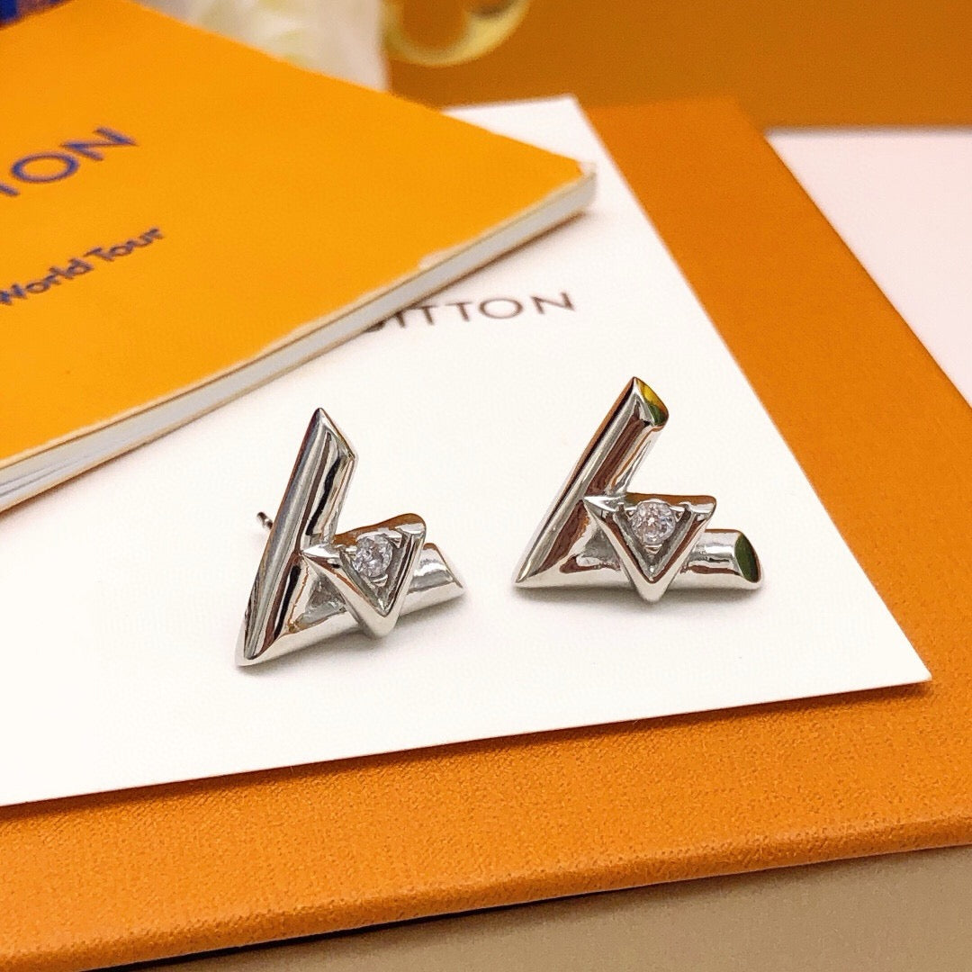 Martin Graham stud earrings in polished metal-tone – main product view
