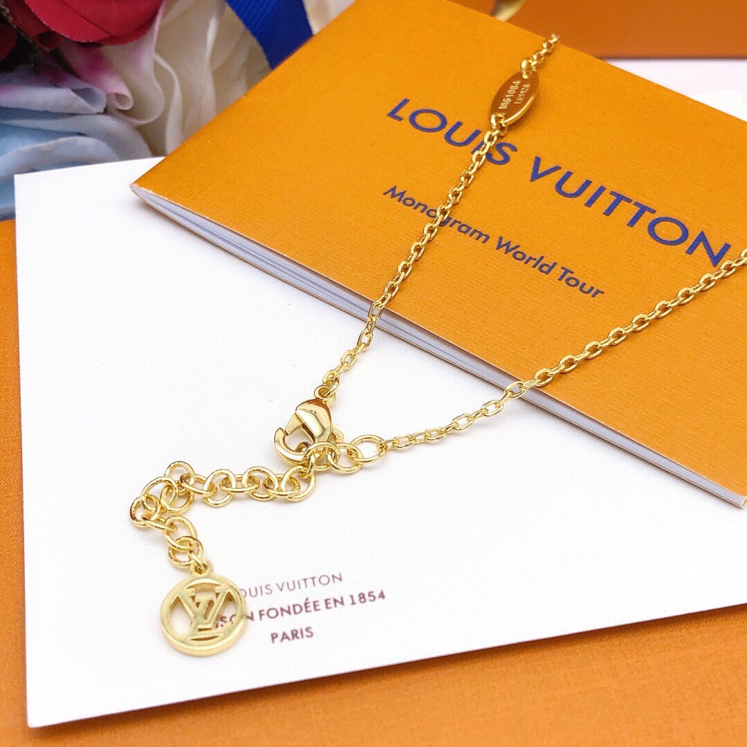 Martin Graham pendant necklace in polished metal-tone – styled product view
