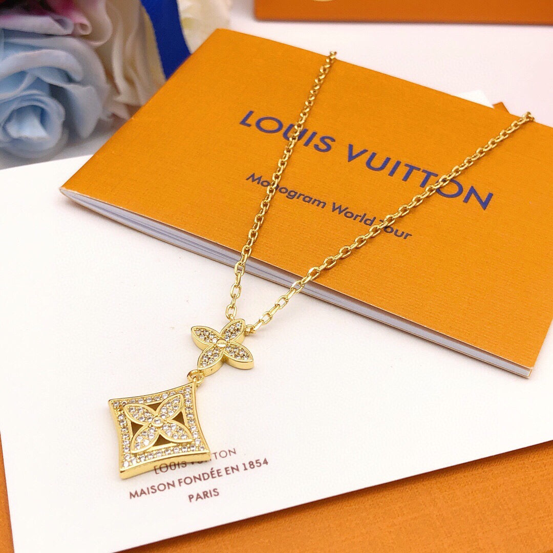 Martin Graham pendant necklace in polished metal-tone – front product view