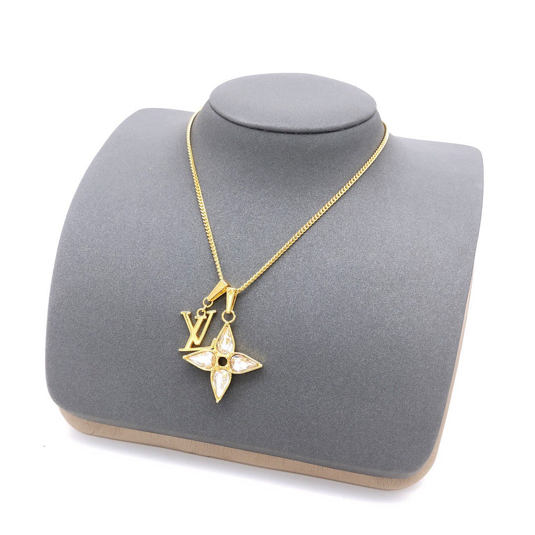 Martin Graham pendant necklace in polished metal-tone – styled product view