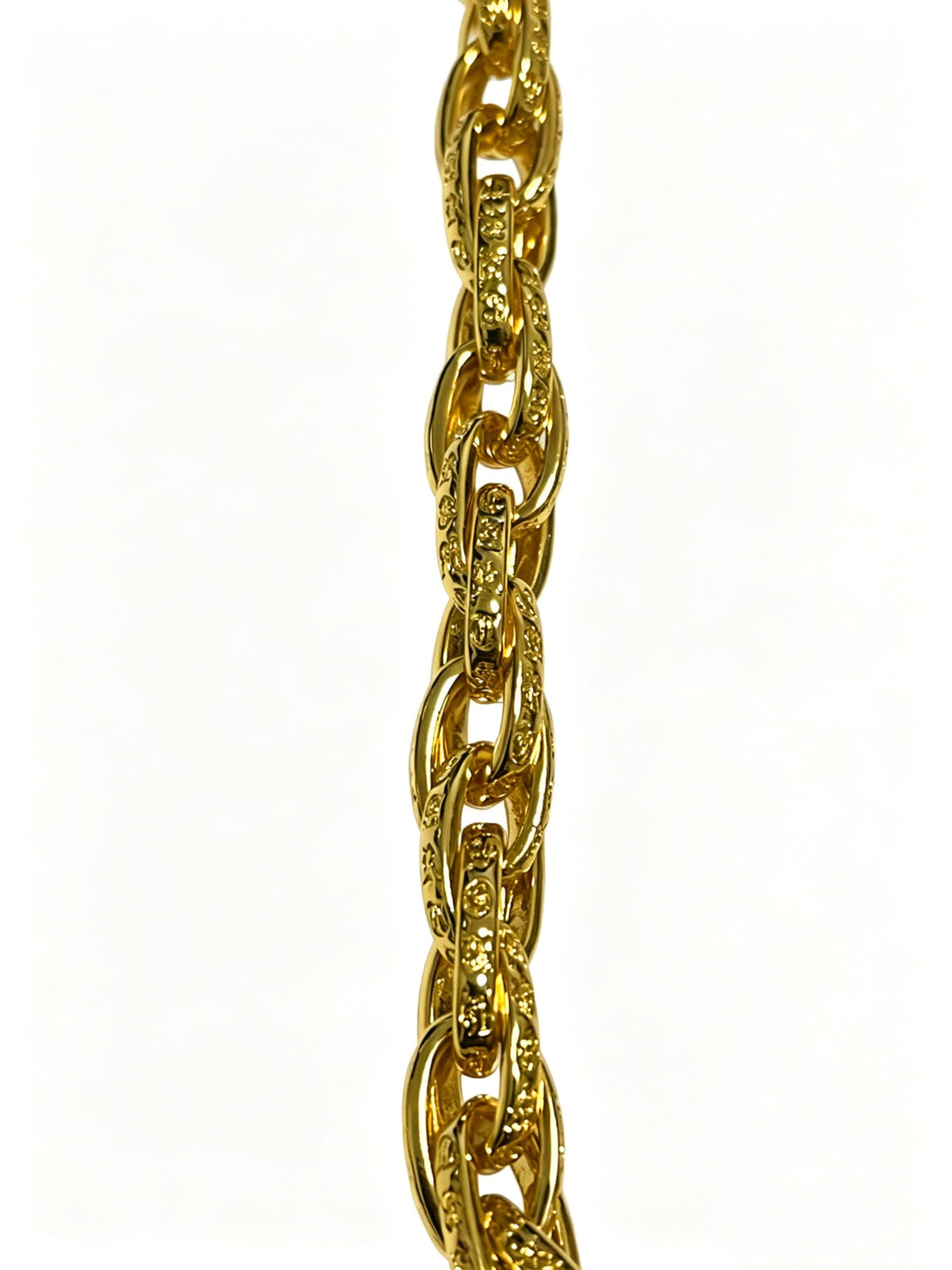 Martin Graham pendant necklace in polished metal-tone – side detail