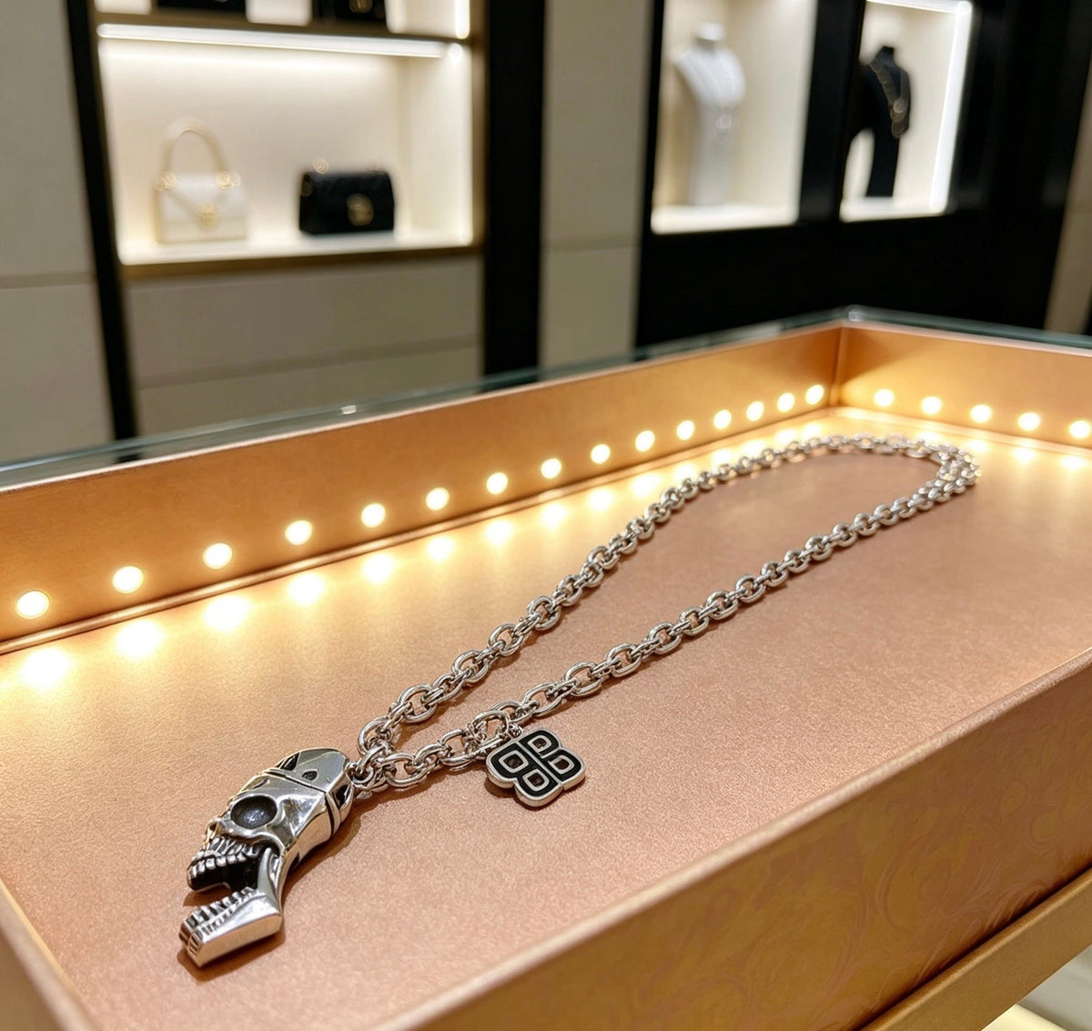 Martin Graham pendant necklace in polished metal-tone – main product view