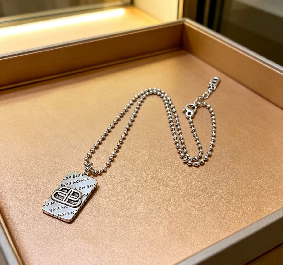 Martin Graham pendant necklace in polished metal-tone – main product view