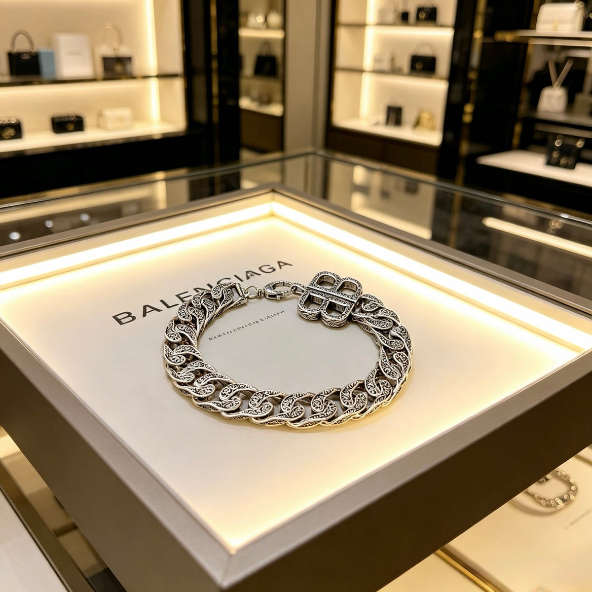 Martin Graham bracelet in polished metal-tone – front product view