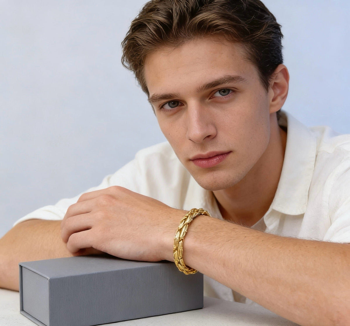 Martin Graham bracelet in polished metal-tone – styled product view