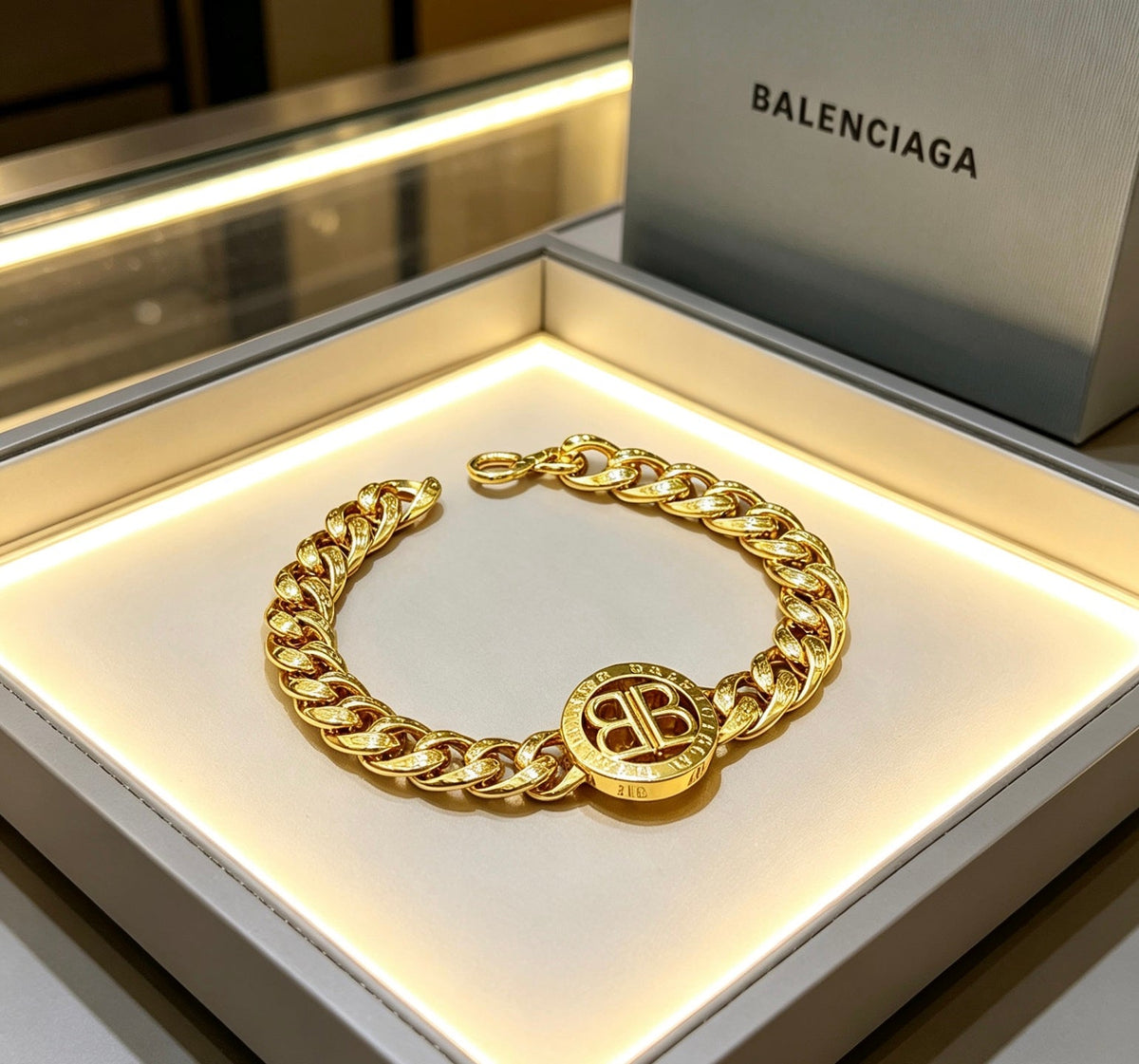 Martin Graham bracelet in polished metal-tone – front product view