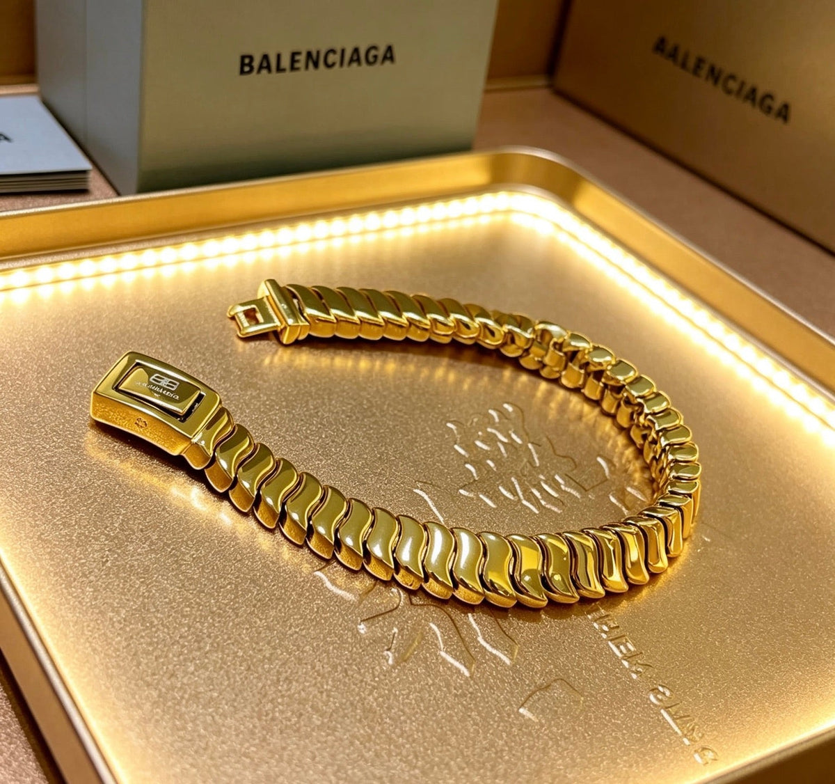 Martin Graham bracelet in polished metal-tone – front product view