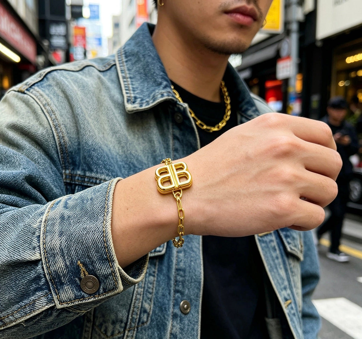 Martin Graham bracelet in polished metal-tone – main product view