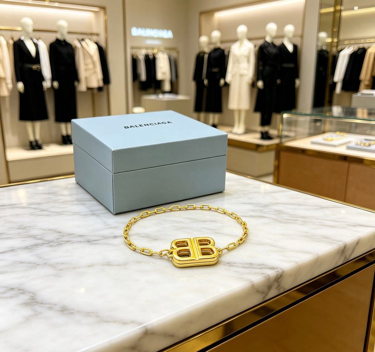 Martin Graham bracelet in polished metal-tone – styled product view