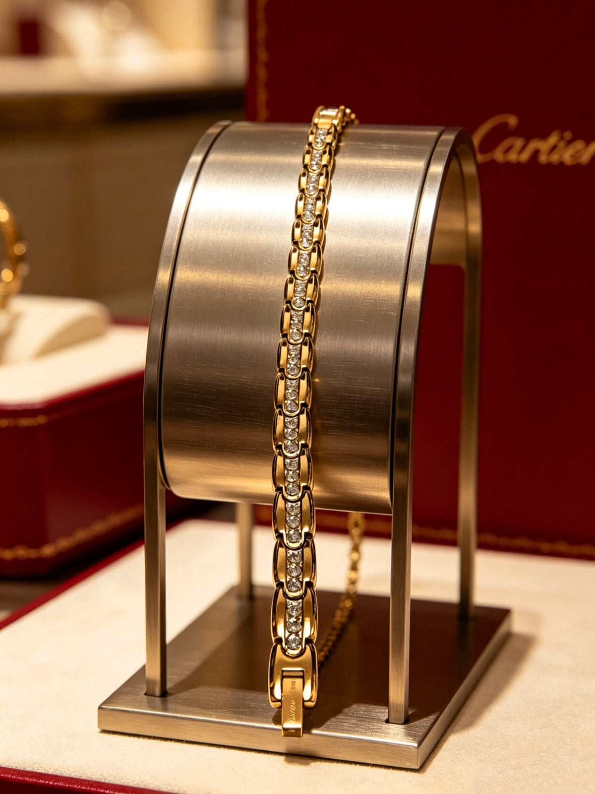 Martin Graham bracelet in polished metal-tone – close-up detail