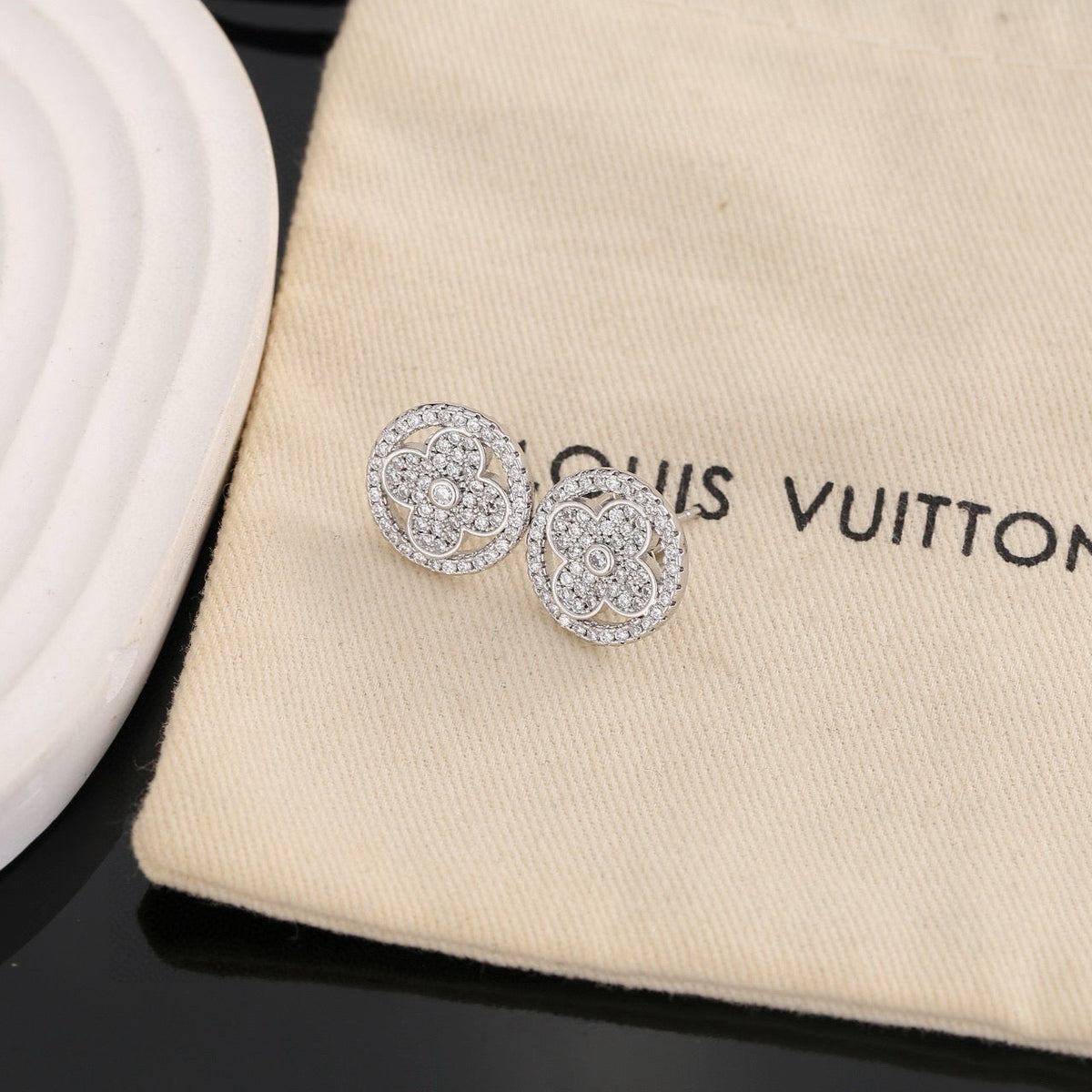 Martin Graham stud earrings in polished metal-tone – main product view