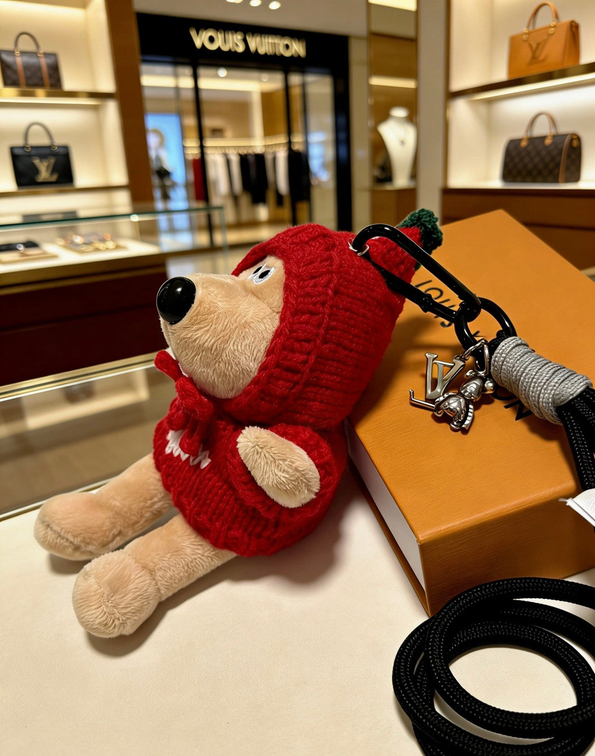 Martin Graham keychain in polished metal-tone – front product view