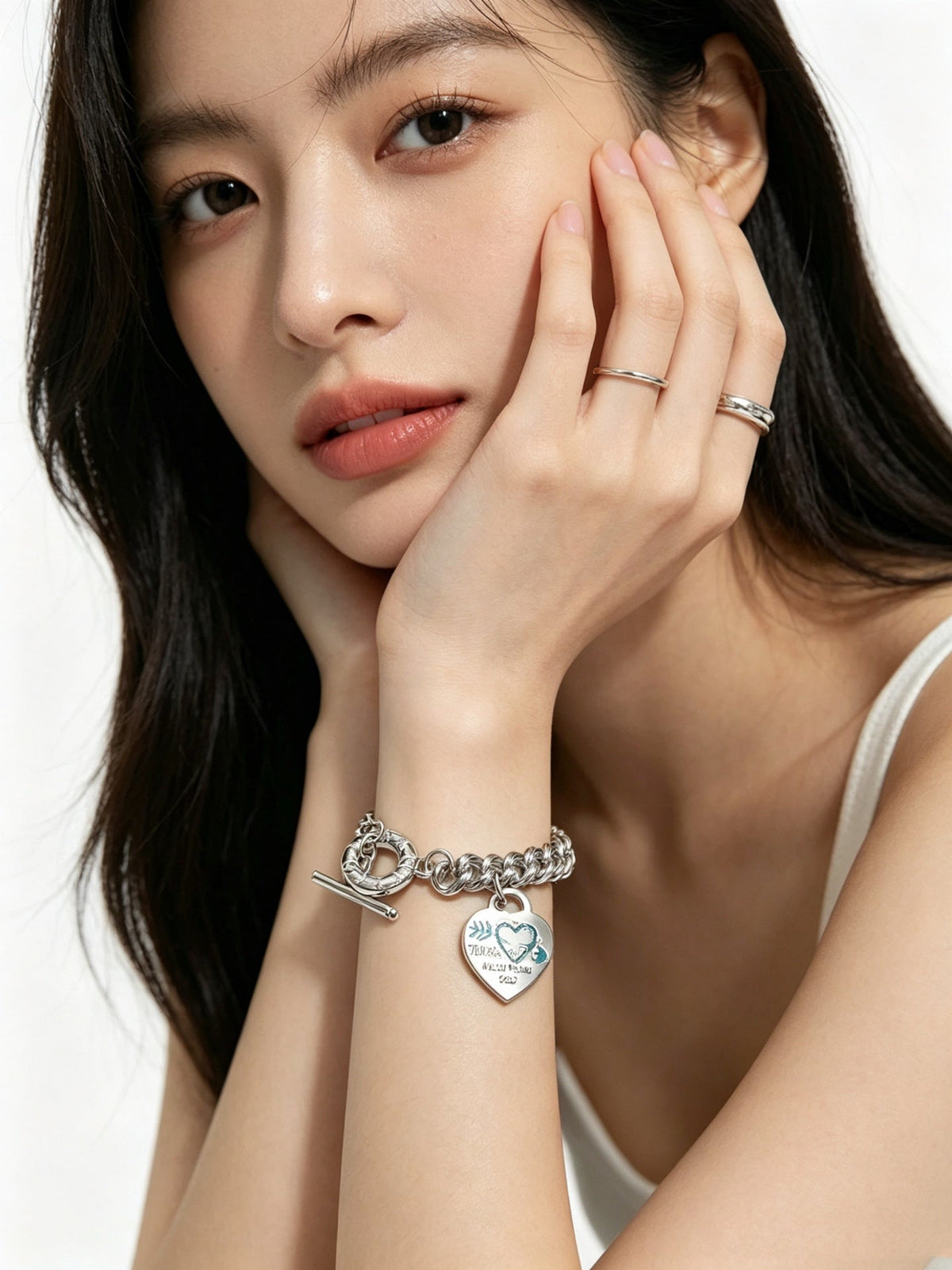 Martin Graham bracelet in polished metal-tone – front product view