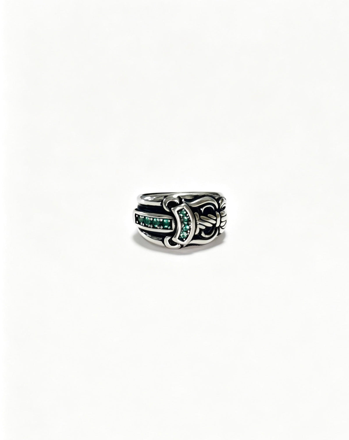 Martin Graham ring in polished metal-tone – detail view