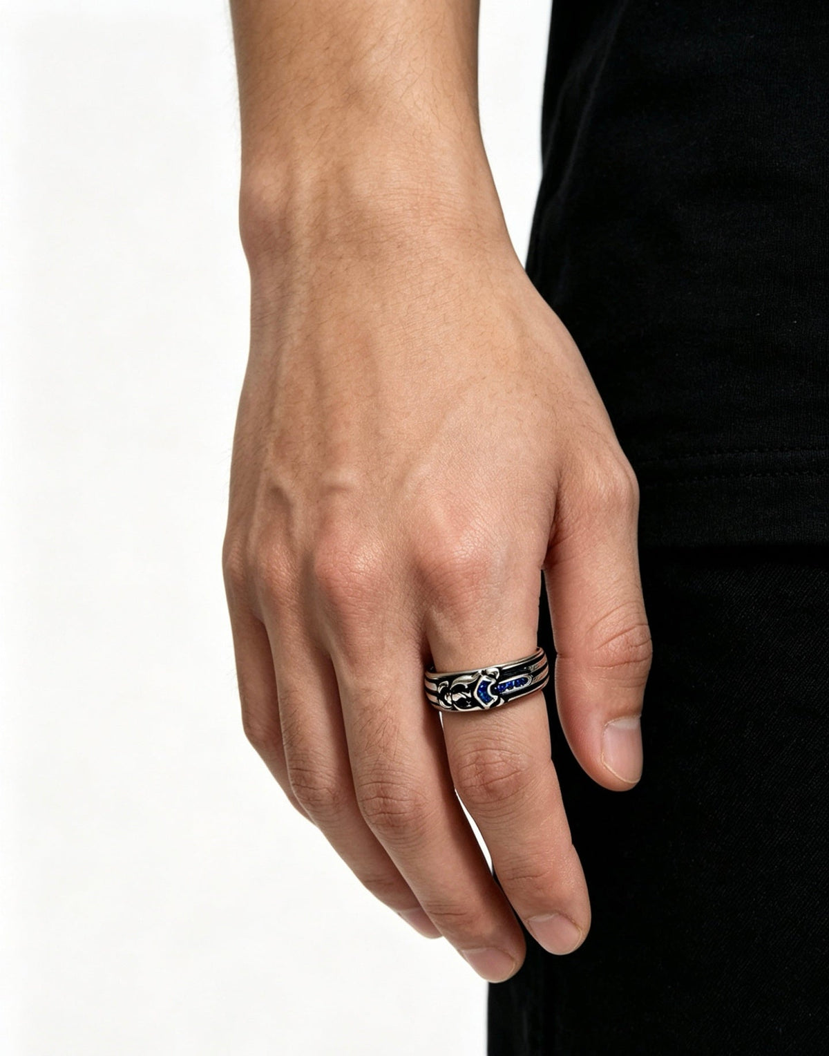 Martin Graham ring in polished metal-tone – front product view