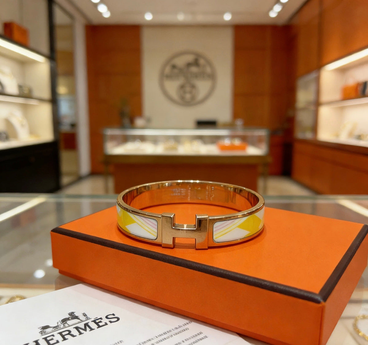 Martin Graham bangle in polished metal-tone – front product view