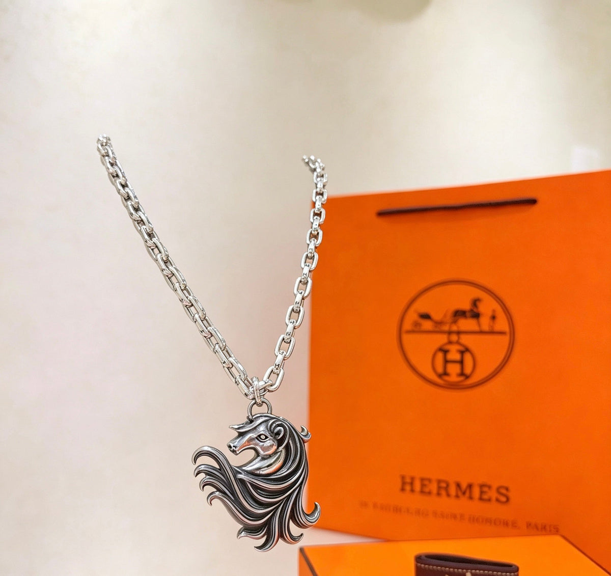 Martin Graham pendant necklace in polished metal-tone – main product view