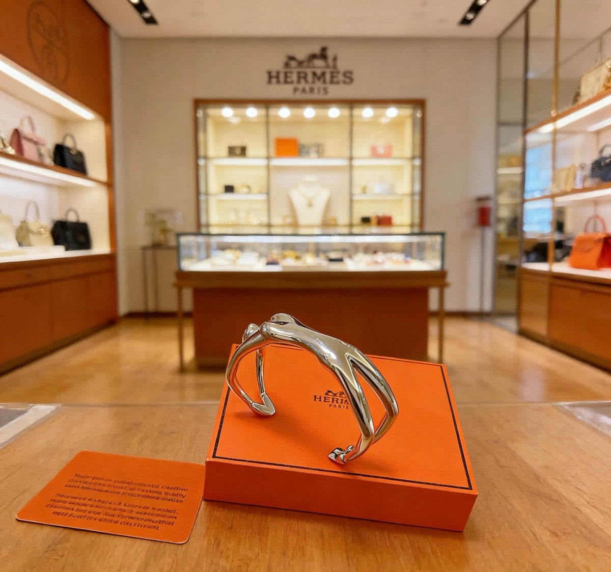 Martin Graham bangle in polished metal-tone – close-up detail