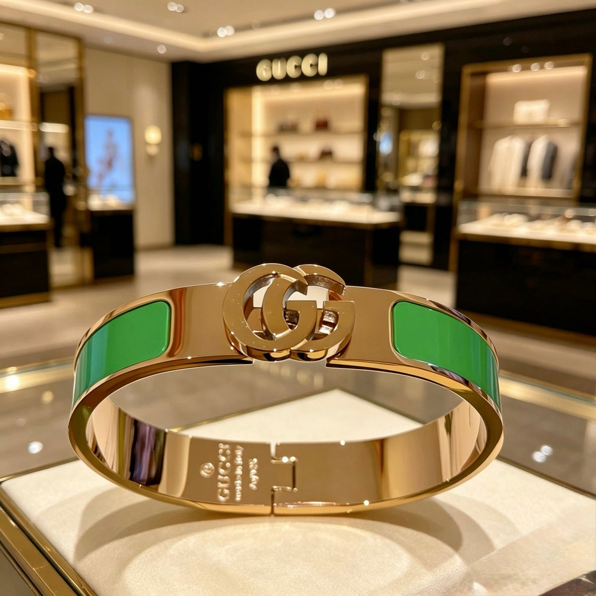 Martin Graham bangle in polished metal-tone – main product view