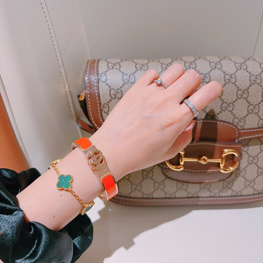 Martin Graham bangle in polished metal-tone – detail view