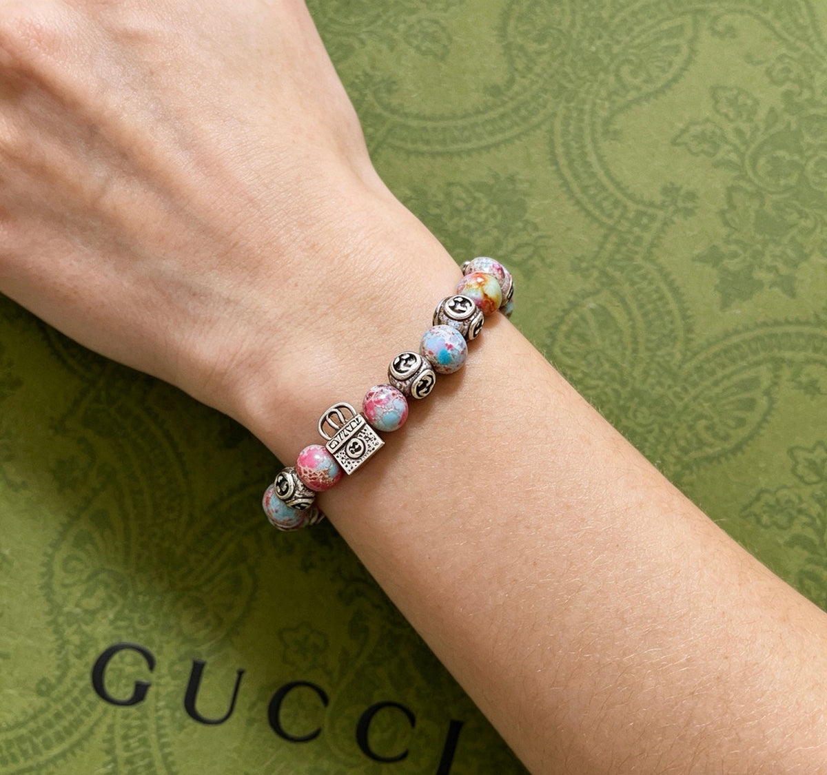 Martin Graham bracelet in polished metal-tone – styled product view