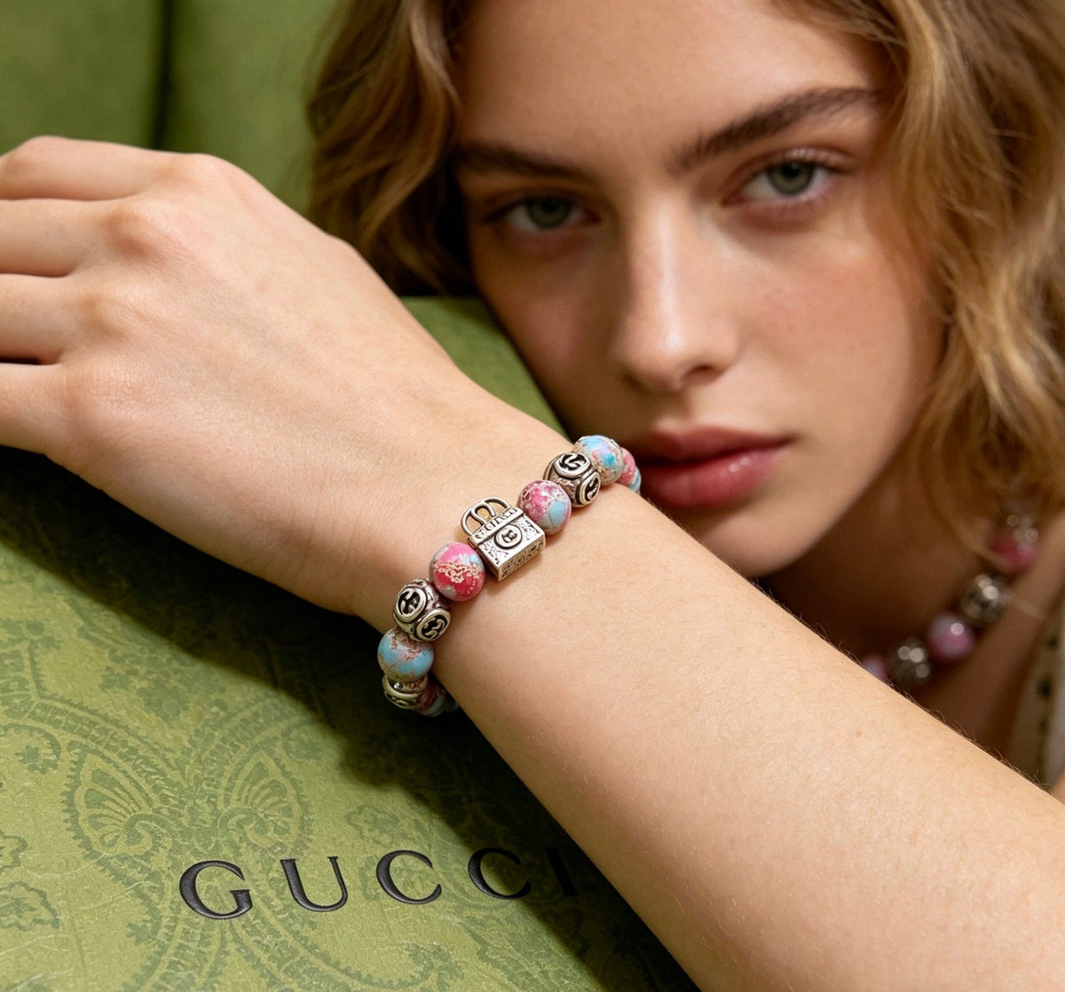 Martin Graham bracelet in polished metal-tone – front product view
