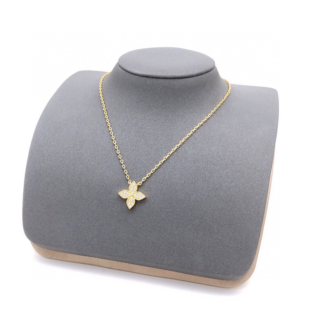 Martin Graham pendant necklace in polished metal-tone – styled product view