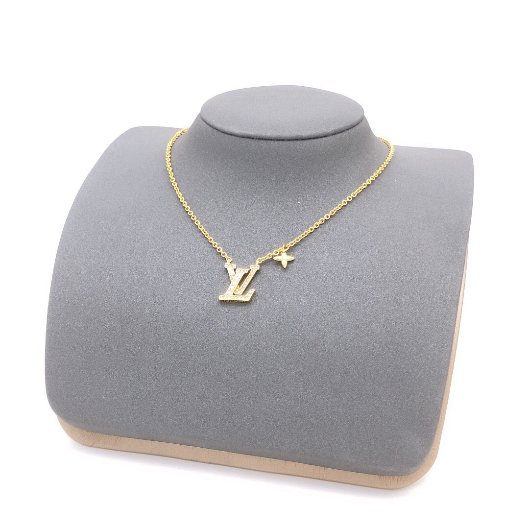 Martin Graham pendant necklace in polished metal-tone – front product view