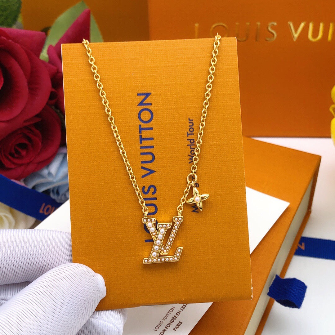 Martin Graham pendant necklace in polished metal-tone – styled product view