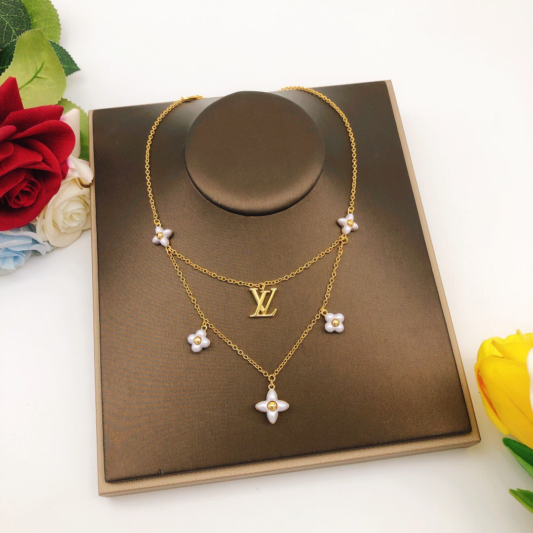 Martin Graham pendant necklace in polished metal-tone – styled product view