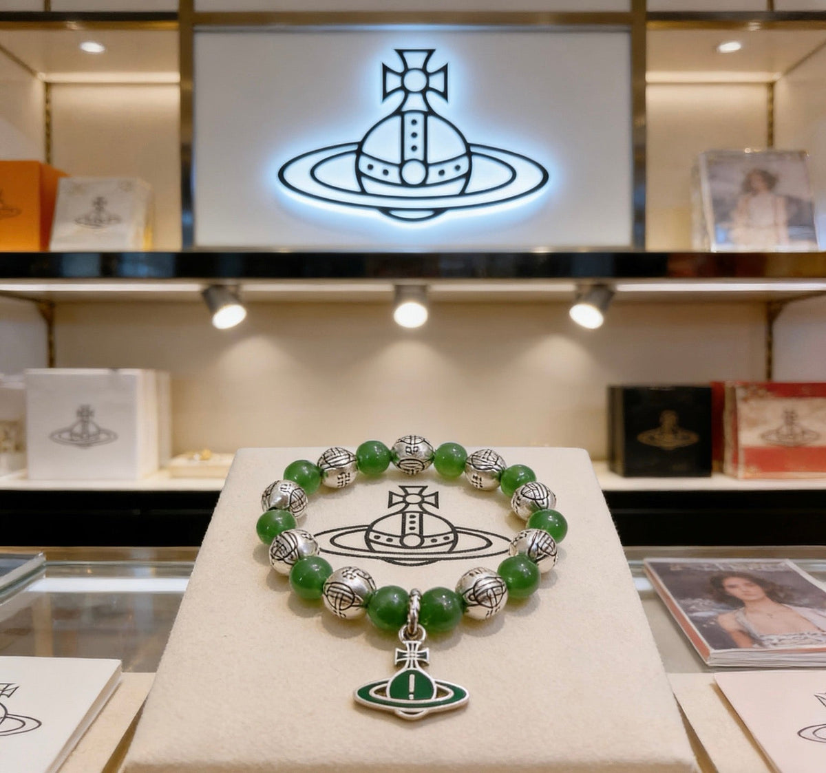 Martin Graham bracelet in polished metal-tone – front product view