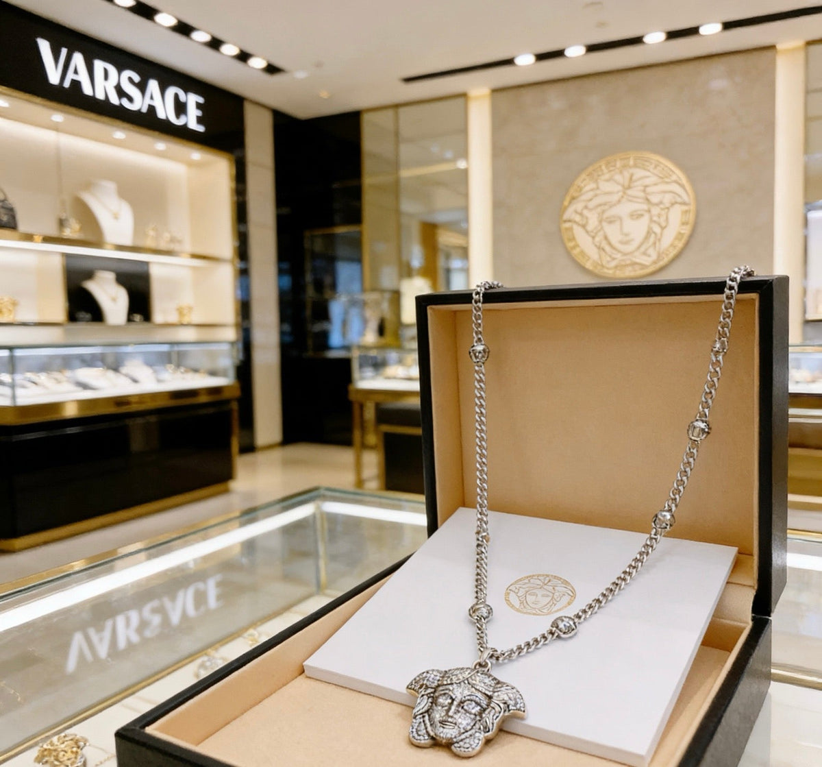 Martin Graham pendant necklace in polished metal-tone – main product view