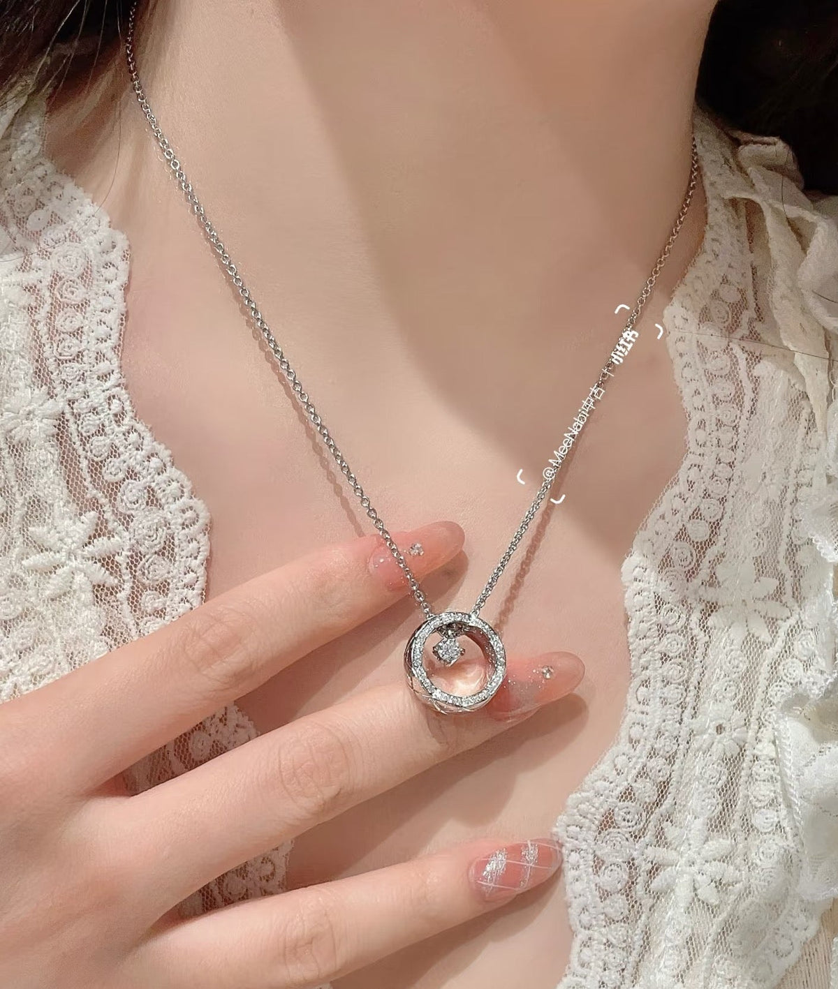 Martin Graham pendant necklace in polished metal-tone – front product view