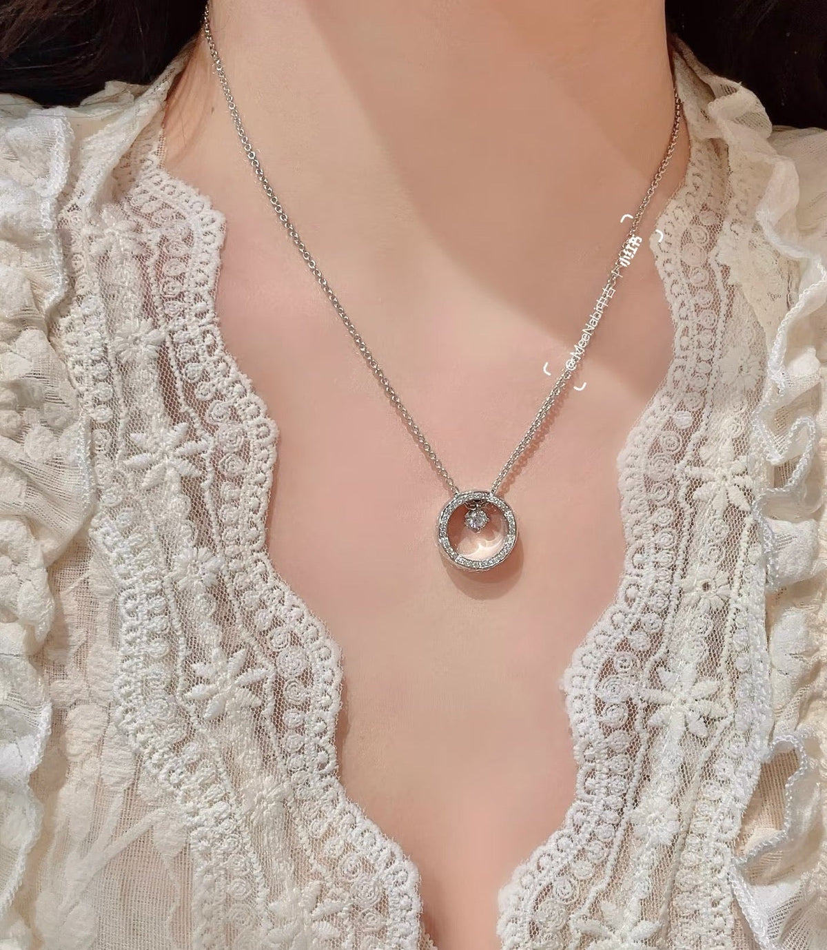 Martin Graham pendant necklace in polished metal-tone – detail view
