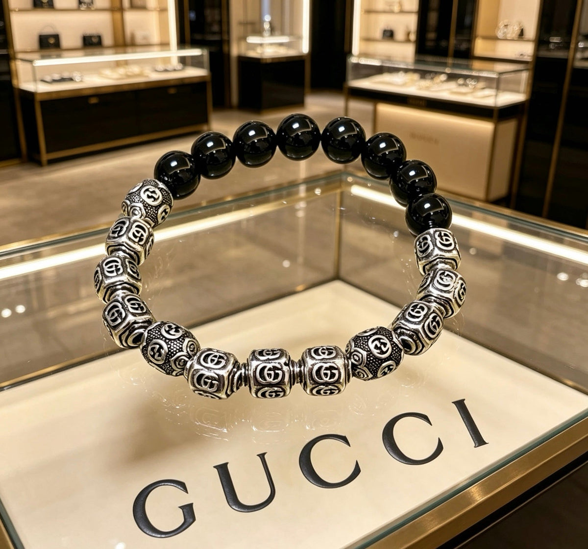 Martin Graham bracelet in polished metal-tone – styled product view