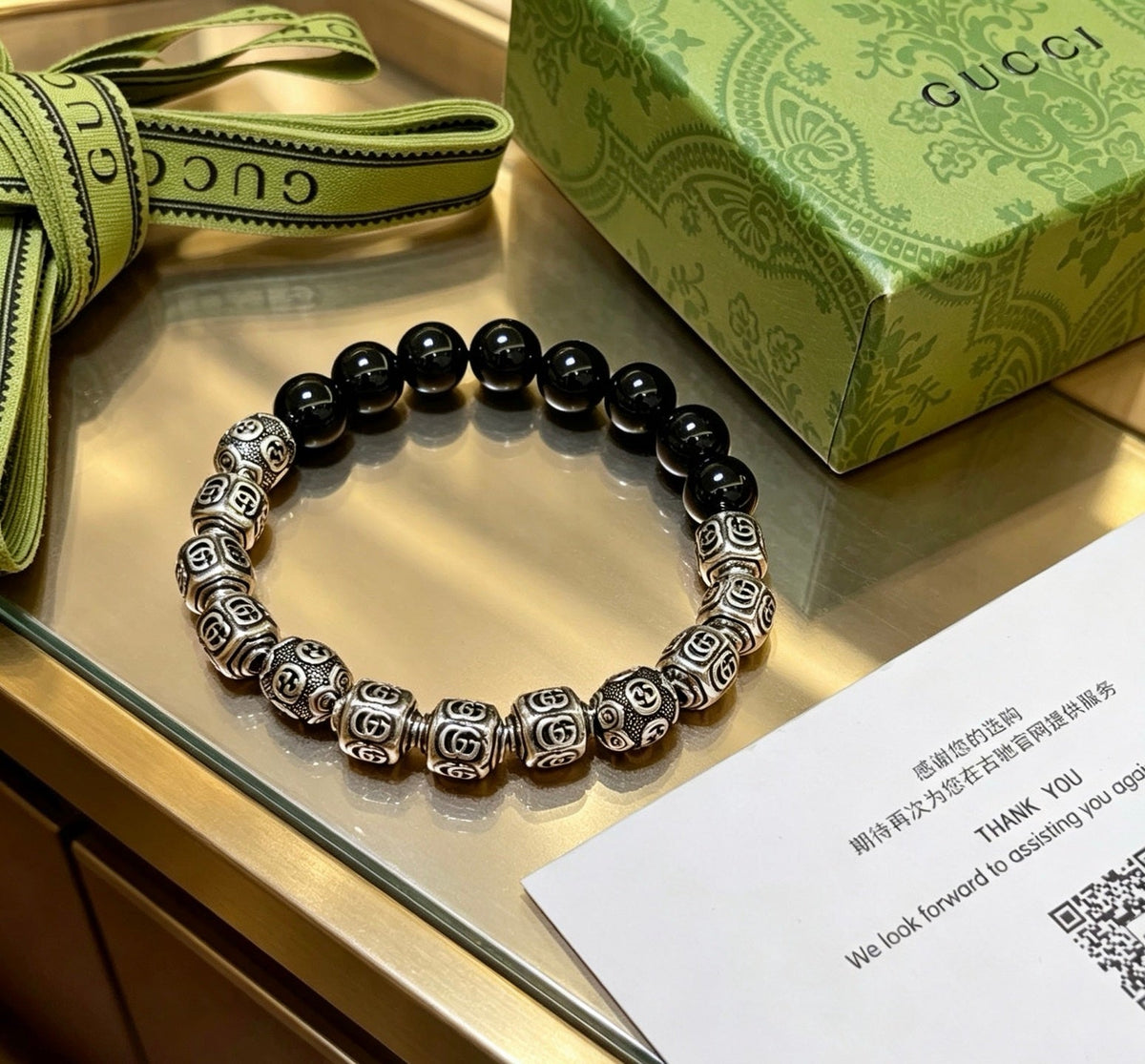 Martin Graham bracelet in polished metal-tone – front product view