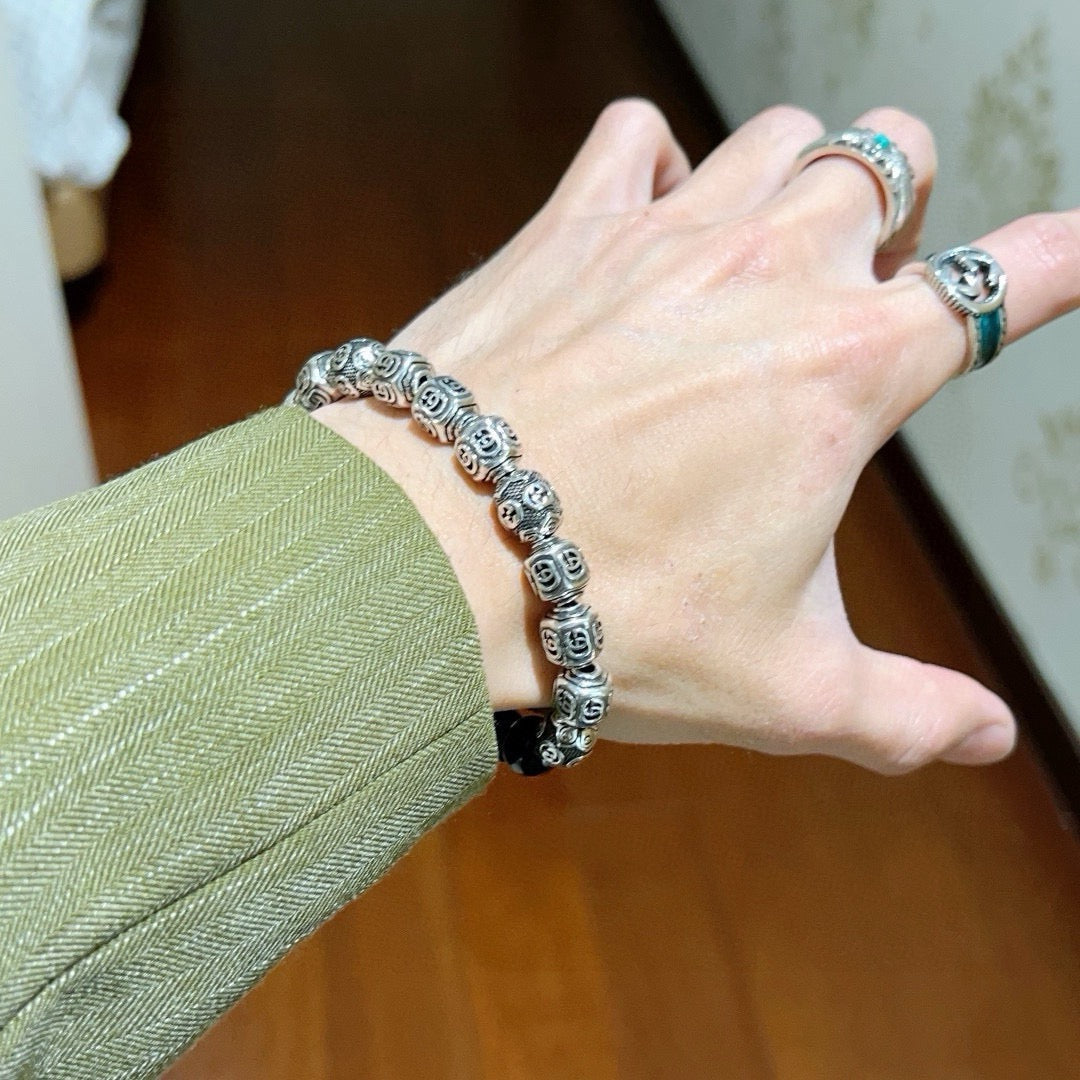Martin Graham bracelet in polished metal-tone – detail view