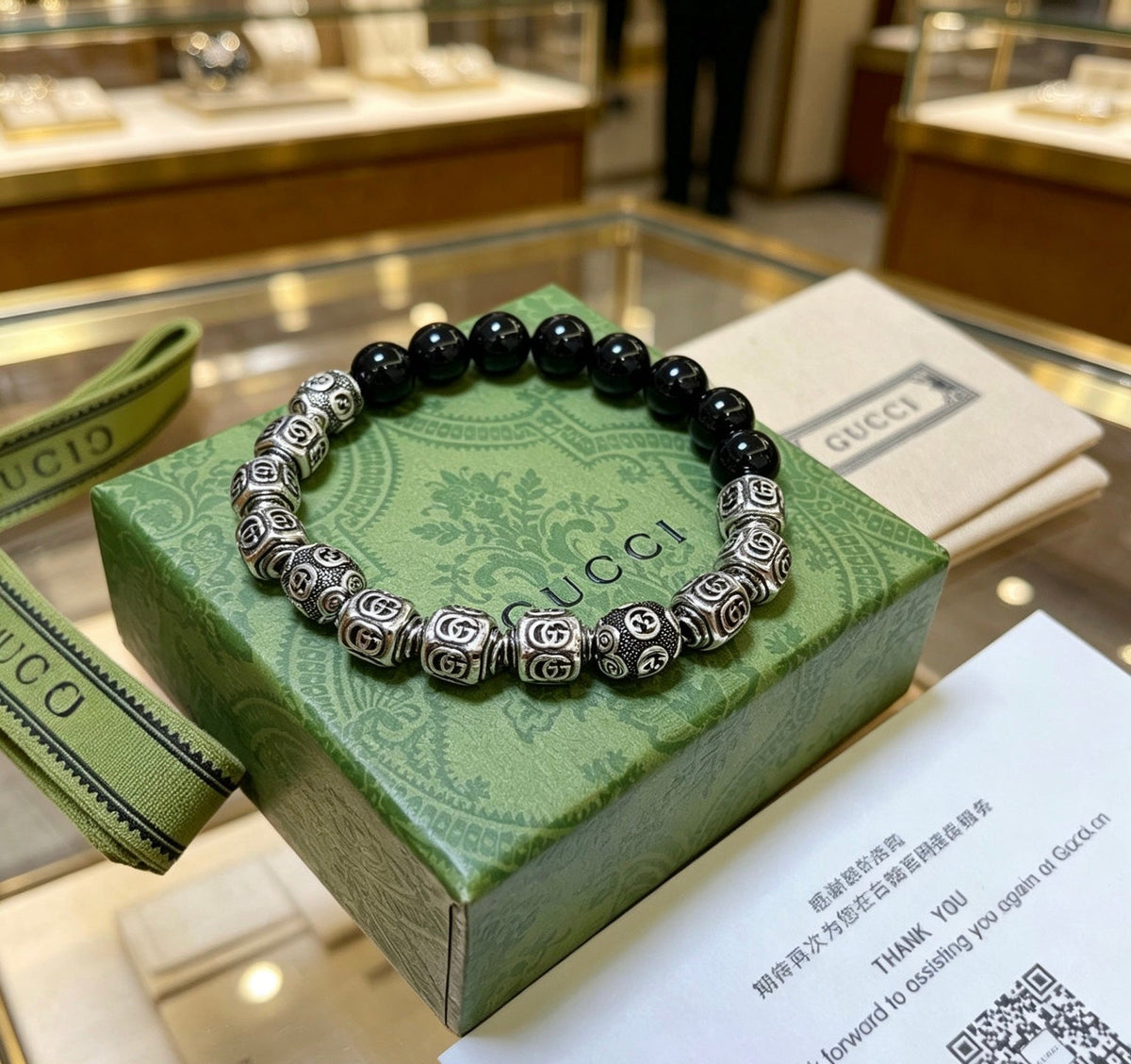 Martin Graham bracelet in polished metal-tone – front product view