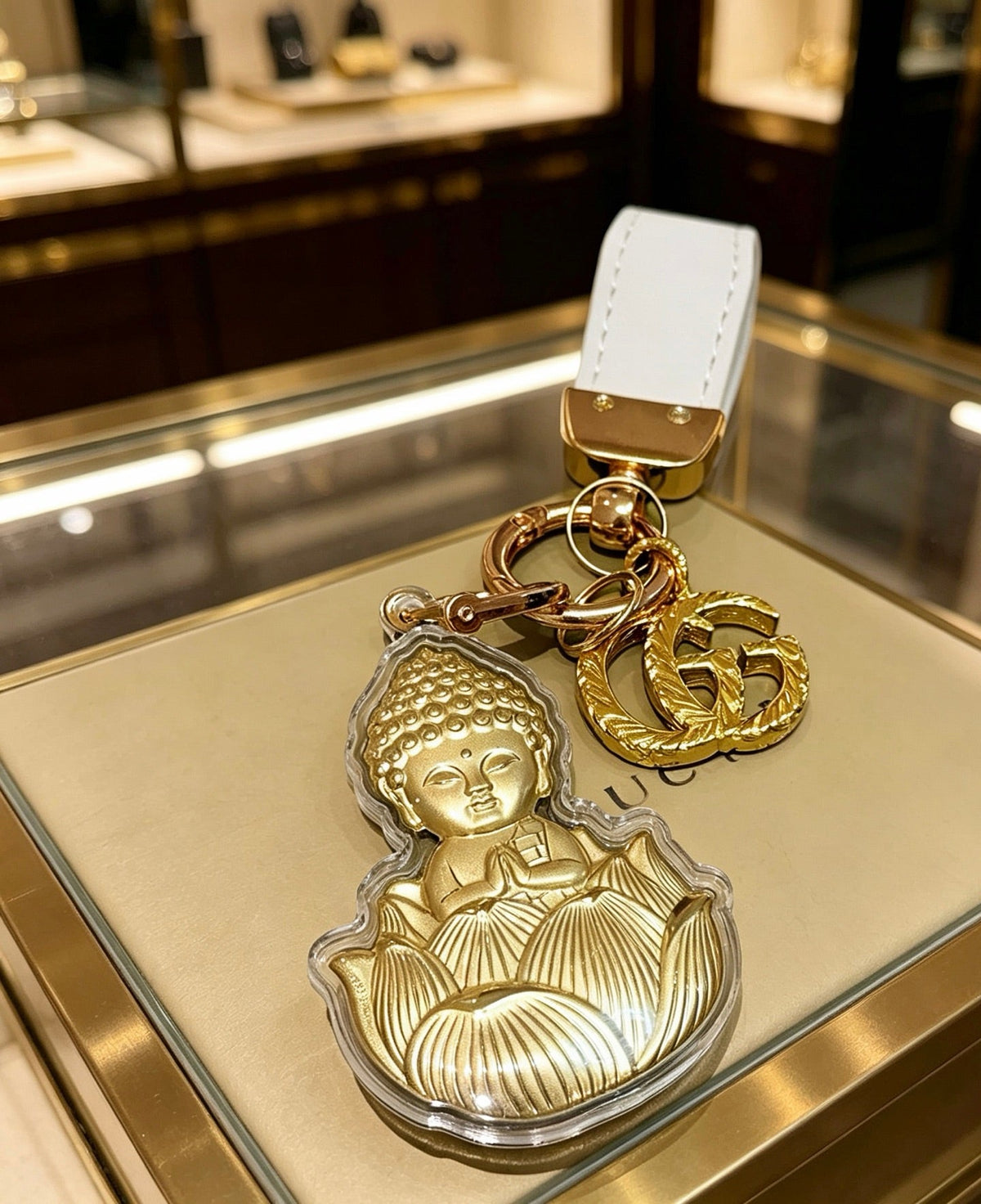 Martin Graham keychain in polished metal-tone – main product view