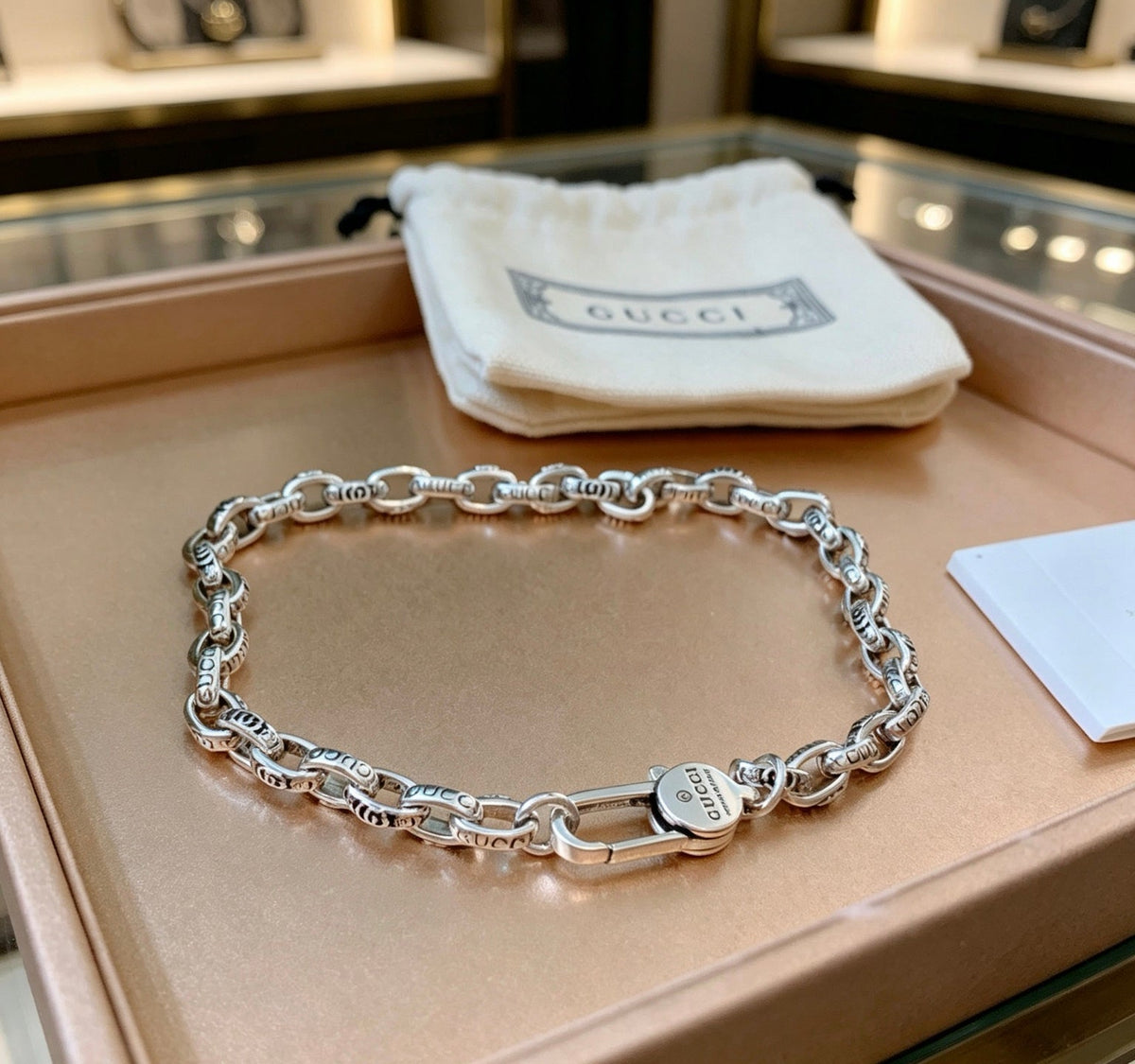 Martin Graham bracelet in polished metal-tone – front product view