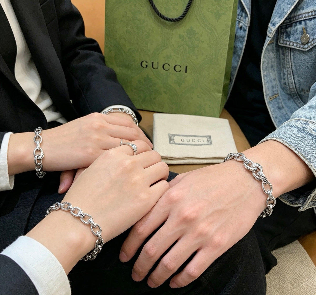 Martin Graham bracelet in polished metal-tone – styled product view