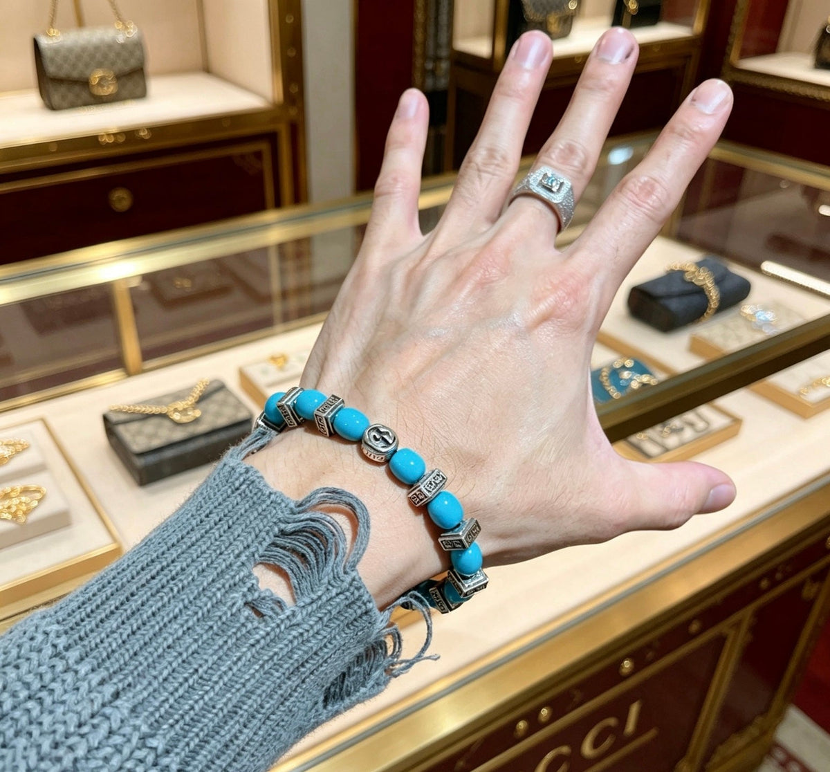 Martin Graham bracelet in polished metal-tone – detail view
