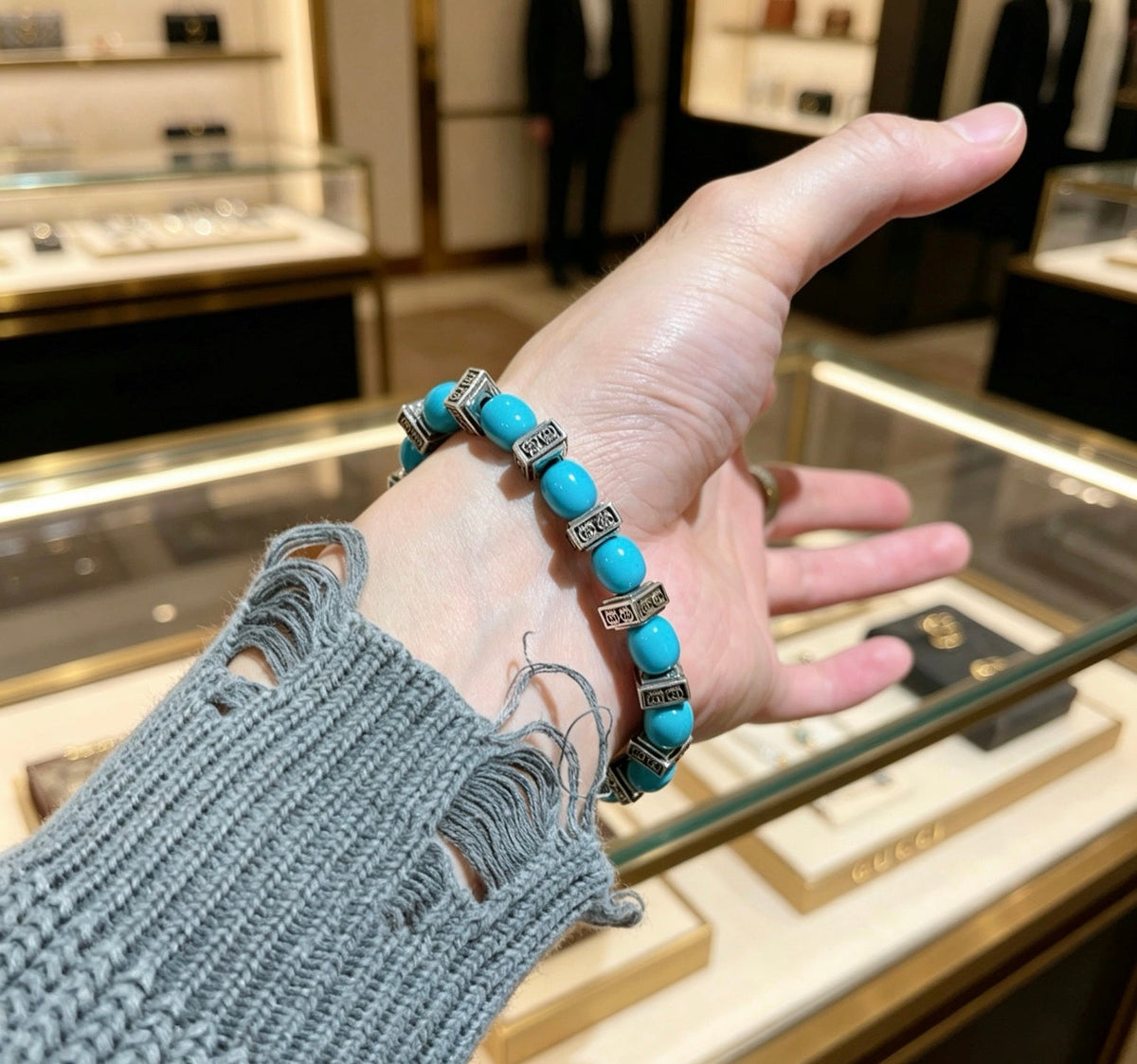 Martin Graham bracelet in polished metal-tone – side detail