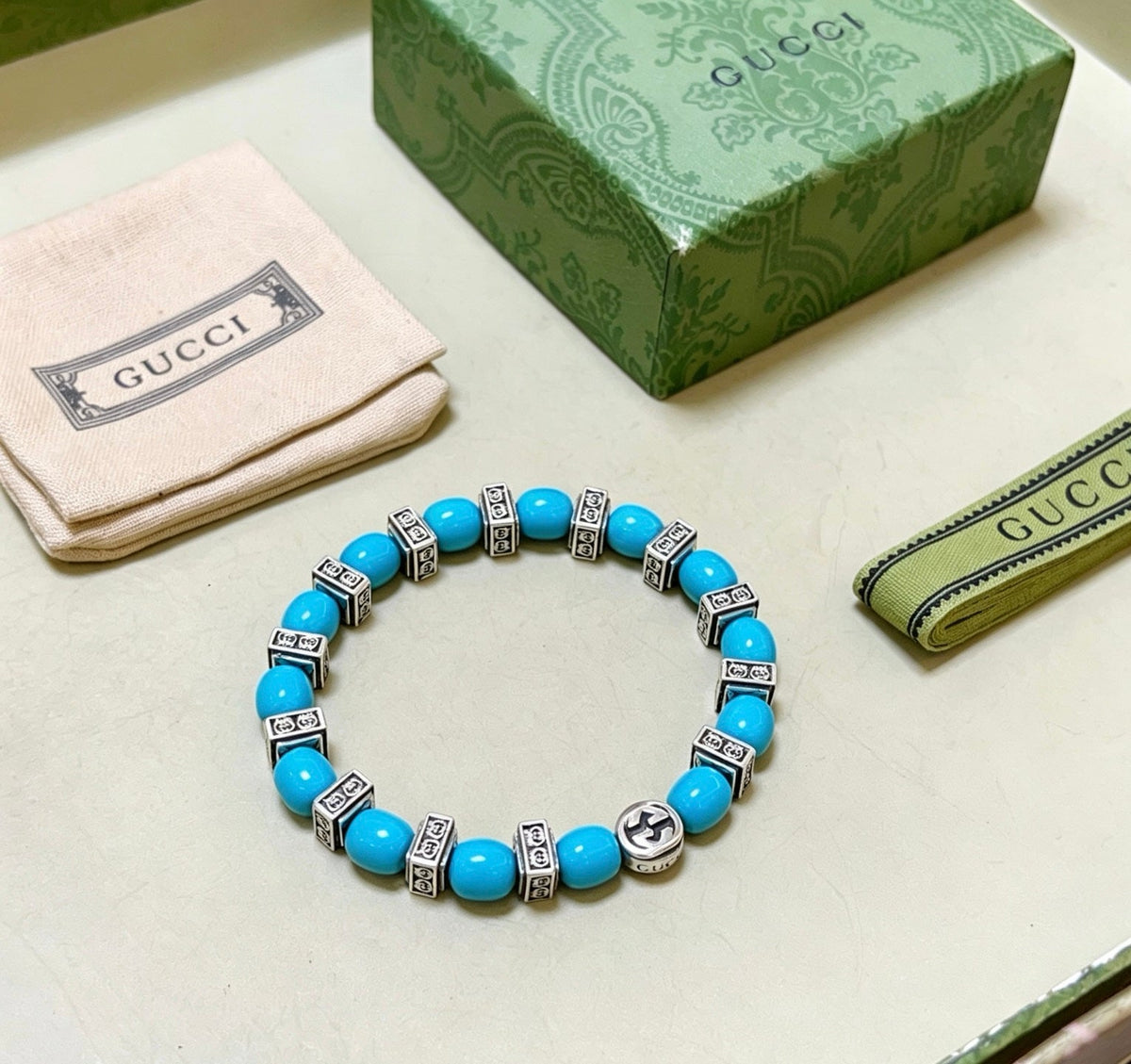 Martin Graham bracelet in polished metal-tone – close-up detail
