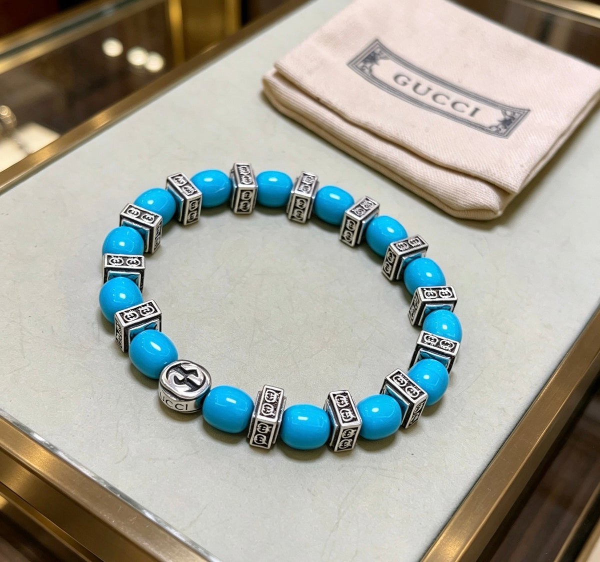 Martin Graham bracelet in polished metal-tone – front product view