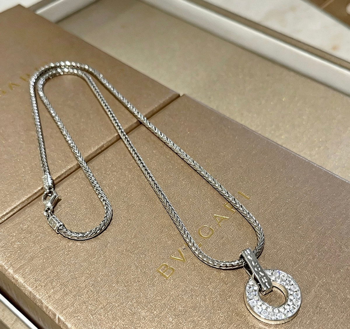 Martin Graham pendant necklace in polished metal-tone – main product view