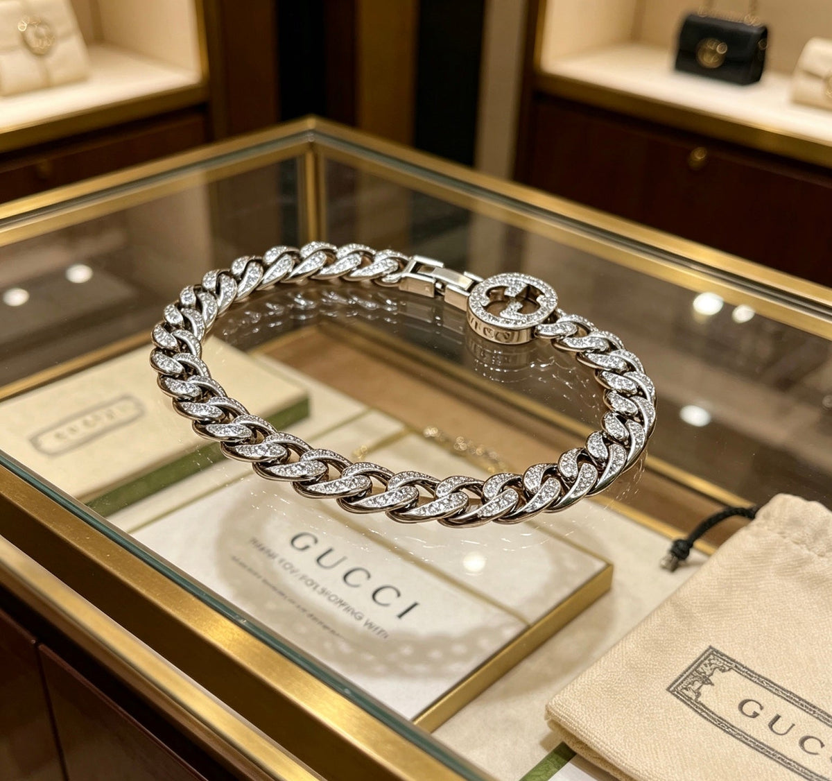 Martin Graham bracelet in polished metal-tone – styled product view