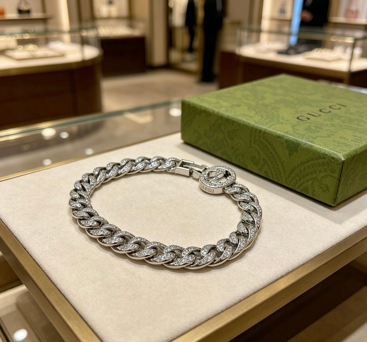 Martin Graham bracelet in polished metal-tone – front product view