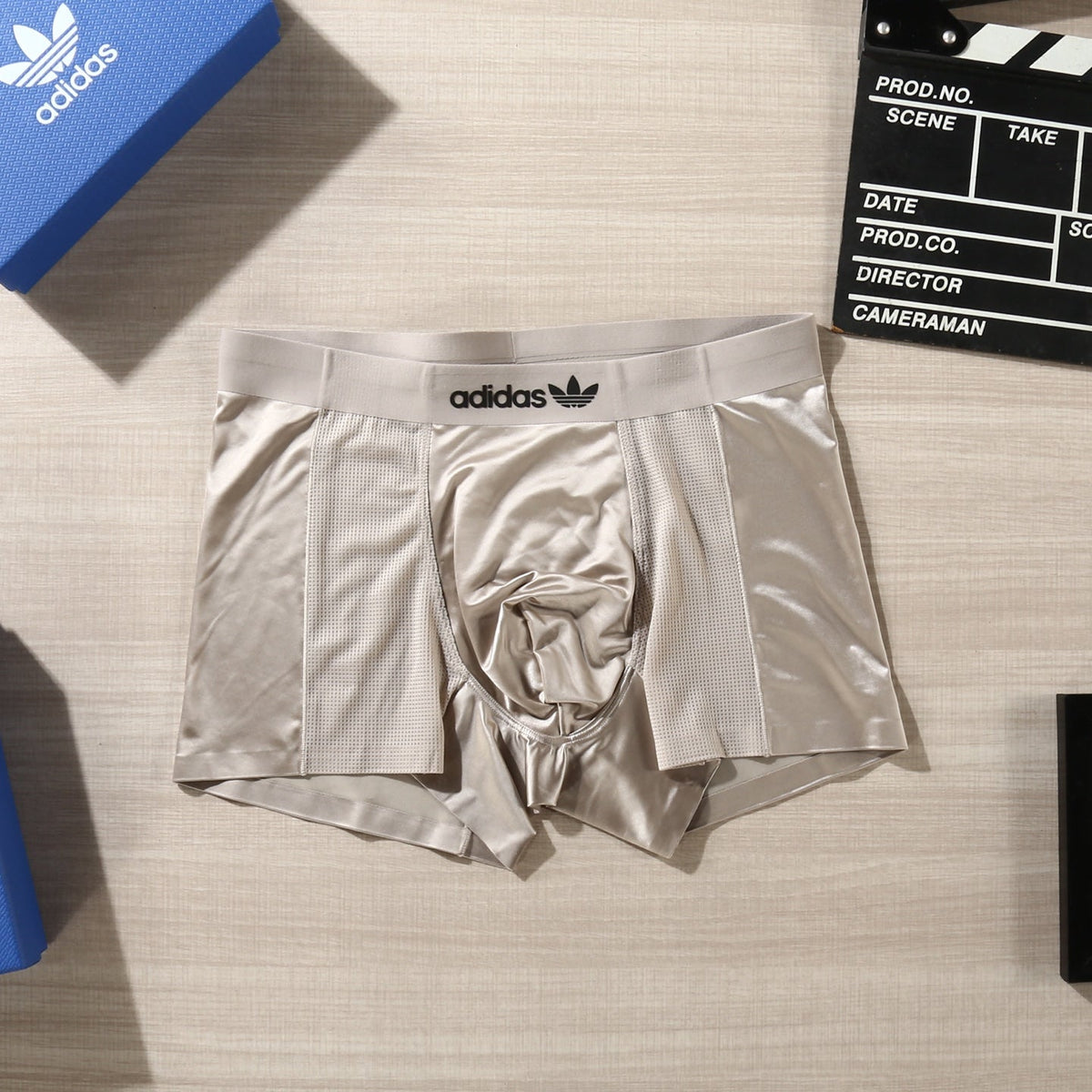 Adidas Contrast Trefoil Details Men's Boxer Briefs - 3-Piece Box